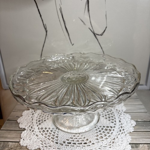 Vintage footed cake stand - footed,