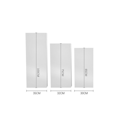 Square metal plinth - square,