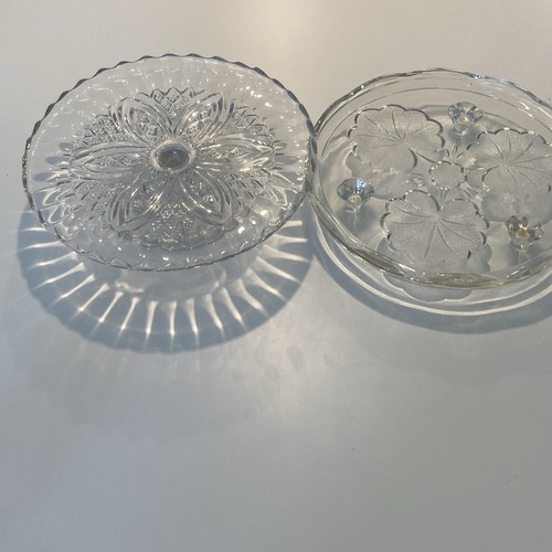 Lot clear glass round - lot, 2