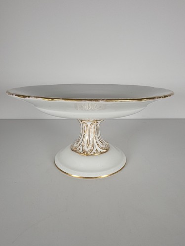 Antique white gilded pedestal - antique,