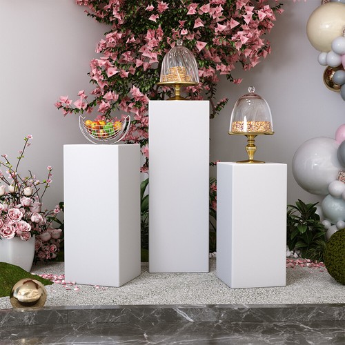 3pc set metal plinth cylinder - 3pc/set,