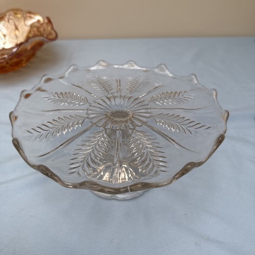 Glass pedestal cake stand - stand, 22cm