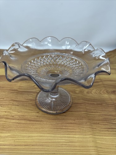 Vintage press glass scalloped - glass,